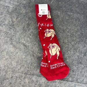 AMERICAN RED CROSS Socks "FRIENDS" 2 PAIR Crew Donors Cotton NWT‎